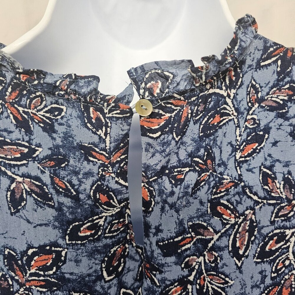 Lucky Brand Dress Blue Floral Boho Cottage Hippie Sleeveless M - Picture 8 of 14